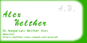 alex welther business card